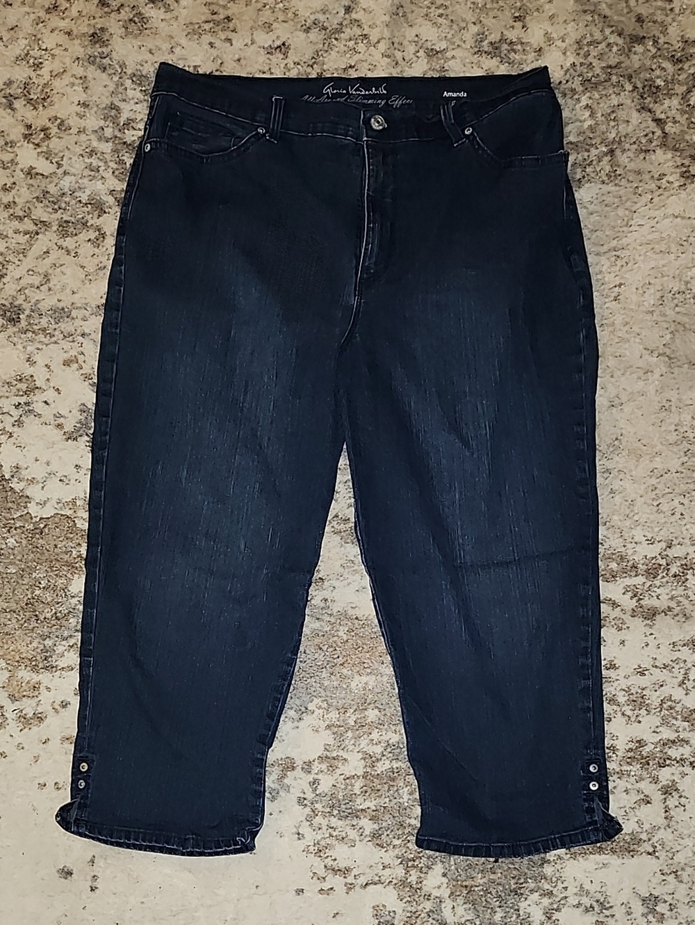 Gloria Vanderbilt Dark Indigo Amanda Cropped Jeans